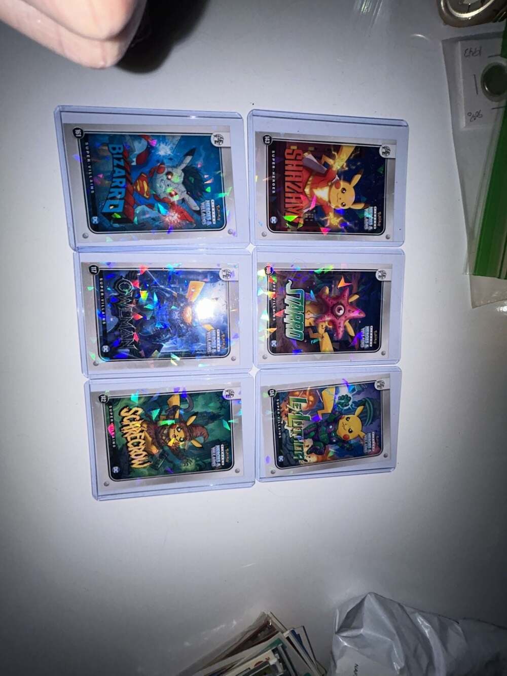 Pokemon Pikachu Heroes and Villains Trading Cards Holofoil Set of 6